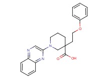 3-(2-phenoxyethyl)-1-quinoxalin-2-ylpiperidine-3-carboxylic acid