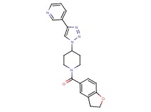 3-{1-[1-(2,3-dihydro-1-benzofuran-5-ylcarbonyl)piperidin-4-yl]-1H-1,2,3-triazol-4-yl}pyridine