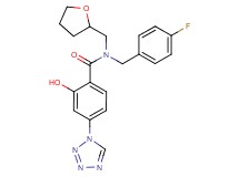 N-(4-fluorobenzyl)-2-hydroxy-N-(tetrahydrofuran-2-ylmethyl)-4-(1H-tetrazol-1-yl)benzamide