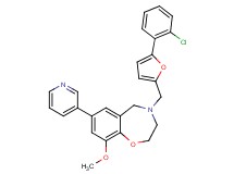 4-{[5-(2-chlorophenyl)-2-furyl]methyl}-9-methoxy-7-(3-pyridinyl)-2,3,4,5-tetrahydro-1,4-benzoxazepine