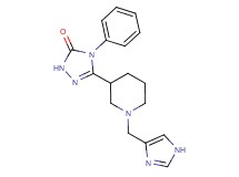 5-[1-(1H-imidazol-4-ylmethyl)-3-piperidinyl]-4-phenyl-2,4-dihydro-3H-1,2,4-triazol-3-one