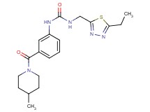 N-[(5-ethyl-1,3,4-thiadiazol-2-yl)methyl]-N'-{3-[(4-methylpiperidin-1-yl)carbonyl]phenyl}urea