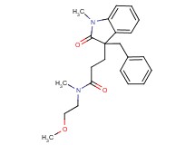 3-(3-benzyl-1-methyl-2-oxo-2,3-dihydro-1H-indol-3-yl)-N-(2-methoxyethyl)-N-methylpropanamide