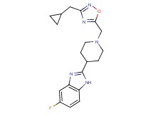 2-(1-{[3-(cyclopropylmethyl)-1,2,4-oxadiazol-5-yl]methyl}-4-piperidinyl)-5-fluoro-1H-benzimidazole