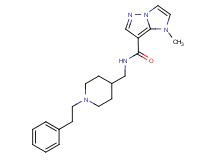 1-methyl-N-{[1-(2-phenylethyl)piperidin-4-yl]methyl}-1H-imidazo[1,2-b]pyrazole-7-carboxamide