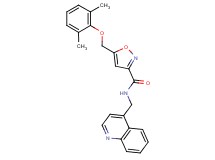 5-[(2,6-dimethylphenoxy)methyl]-N-(4-quinolinylmethyl)-3-isoxazolecarboxamide