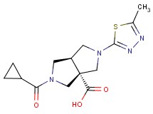 (3aS*,6aS*)-2-(cyclopropylcarbonyl)-5-(5-methyl-1,3,4-thiadiazol-2-yl)hexahydropyrrolo[3,4-c]pyrrole-3a(1H)-carboxylic acid