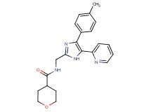 N-{[4-(4-methylphenyl)-5-pyridin-2-yl-1H-imidazol-2-yl]methyl}tetrahydro-2H-pyran-4-carboxamide