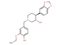 (3S*,4S*)-4-(1,3-benzodioxol-5-yl)-1-(3-ethoxy-4-hydroxybenzyl)piperidin-3-ol