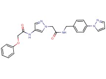 N-[1-(2-oxo-2-{[4-(1H-pyrazol-1-yl)benzyl]amino}ethyl)-1H-pyrazol-4-yl]-2-phenoxyacetamide