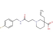 3-allyl-1-{3-[(4-fluorobenzyl)amino]-3-oxopropyl}-3-piperidinecarboxylic acid