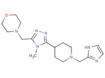 4-({5-[1-(1H-imidazol-2-ylmethyl)piperidin-4-yl]-4-methyl-4H-1,2,4-triazol-3-yl}methyl)morpholine