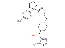 (1-methyl-1H-imidazol-2-yl)[1-({3-[1-(4-methylphenyl)cyclopentyl]-1,2,4-oxadiazol-5-yl}methyl)-4-piperidinyl]methanol