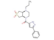(4aS*,7aR*)-1-[(3-phenyl-1H-pyrazol-5-yl)carbonyl]-4-propyloctahydrothieno[3,4-b]pyrazine 6,6-dioxide