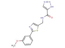N-{[2-(3-methoxyphenyl)-1,3-thiazol-5-yl]methyl}-1H-1,2,3-triazole-5-carboxamide