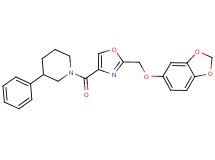 1-({2-[(1,3-benzodioxol-5-yloxy)methyl]-1,3-oxazol-4-yl}carbonyl)-3-phenylpiperidine