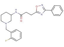 N-[1-(2-fluorobenzyl)-3-piperidinyl]-3-(3-phenyl-1,2,4-oxadiazol-5-yl)propanamide