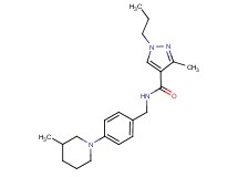 3-methyl-N-[4-(3-methylpiperidin-1-yl)benzyl]-1-propyl-1H-pyrazole-4-carboxamide