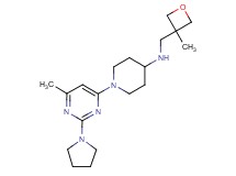 N-[(3-methyloxetan-3-yl)methyl]-1-(6-methyl-2-pyrrolidin-1-ylpyrimidin-4-yl)piperidin-4-amine