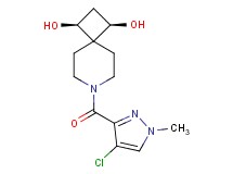 (1R*,3S*)-7-[(4-chloro-1-methyl-1H-pyrazol-3-yl)carbonyl]-7-azaspiro[3.5]nonane-1,3-diol