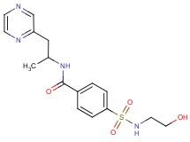 4-{[(2-hydroxyethyl)amino]sulfonyl}-N-[1-methyl-2-(2-pyrazinyl)ethyl]benzamide
