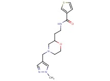 N-(2-{4-[(1-methyl-1H-pyrazol-4-yl)methyl]morpholin-2-yl}ethyl)thiophene-3-carboxamide