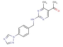 1-(4-methyl-2-{[4-(1H-1,2,4-triazol-1-yl)benzyl]amino}pyrimidin-5-yl)ethanone