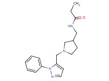 N-({1-[(1-phenyl-1H-pyrazol-5-yl)methyl]pyrrolidin-3-yl}methyl)propanamide