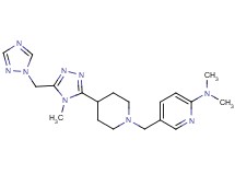 N,N-dimethyl-5-({4-[4-methyl-5-(1H-1,2,4-triazol-1-ylmethyl)-4H-1,2,4-triazol-3-yl]piperidin-1-yl}methyl)pyridin-2-amine