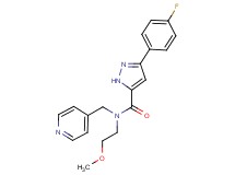 3-(4-fluorophenyl)-N-(2-methoxyethyl)-N-(4-pyridinylmethyl)-1H-pyrazole-5-carboxamide