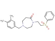 1-(3,4-dimethylbenzyl)-4-[2-(phenylsulfonyl)ethyl]-1,4-diazepan-5-one