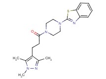 2-{4-[3-(1,3,5-trimethyl-1H-pyrazol-4-yl)propanoyl]-1-piperazinyl}-1,3-benzothiazole