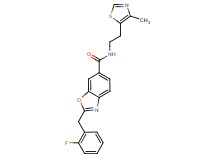 2-(2-fluorobenzyl)-N-[2-(4-methyl-1,3-thiazol-5-yl)ethyl]-1,3-benzoxazole-6-carboxamide