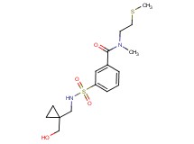 3-[({[1-(hydroxymethyl)cyclopropyl]methyl}amino)sulfonyl]-N-methyl-N-[2-(methylthio)ethyl]benzamide