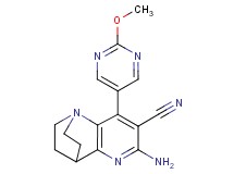 6-amino-8-(2-methoxypyrimidin-5-yl)-3,4-dihydro-2H-1,4-ethano-1,5-naphthyridine-7-carbonitrile