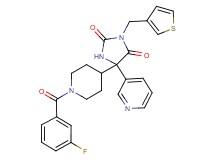 5-[1-(3-fluorobenzoyl)-4-piperidinyl]-5-(3-pyridinyl)-3-(3-thienylmethyl)-2,4-imidazolidinedione