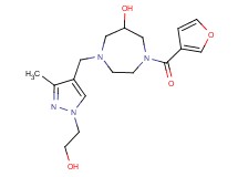 1-(3-furoyl)-4-{[1-(2-hydroxyethyl)-3-methyl-1H-pyrazol-4-yl]methyl}-1,4-diazepan-6-ol