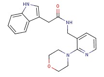 2-(1H-indol-3-yl)-N-{[2-(4-morpholinyl)-3-pyridinyl]methyl}acetamide