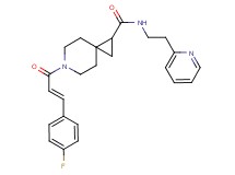 6-[(2E)-3-(4-fluorophenyl)-2-propenoyl]-N-[2-(2-pyridinyl)ethyl]-6-azaspiro[2.5]octane-1-carboxamide