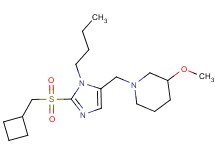 1-({1-butyl-2-[(cyclobutylmethyl)sulfonyl]-1H-imidazol-5-yl}methyl)-3-methoxypiperidine