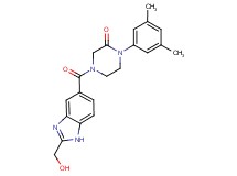 1-(3,5-dimethylphenyl)-4-{[2-(hydroxymethyl)-1H-benzimidazol-5-yl]carbonyl}-2-piperazinone
