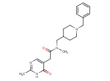 N-[(1-benzyl-4-piperidinyl)methyl]-N-methyl-2-(2-methyl-6-oxo-1,6-dihydro-5-pyrimidinyl)acetamide
