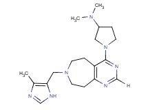 N,N-dimethyl-1-{7-[(4-methyl-1H-imidazol-5-yl)methyl]-6,7,8,9-tetrahydro-5H-pyrimido[4,5-d]azepin-4-yl}pyrrolidin-3-amine