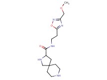 N-{2-[3-(methoxymethyl)-1,2,4-oxadiazol-5-yl]ethyl}-2,8-diazaspiro[4.5]decane-3-carboxamide dihydrochloride