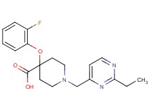 1-[(2-ethylpyrimidin-4-yl)methyl]-4-(2-fluorophenoxy)piperidine-4-carboxylic acid