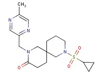 8-(cyclopropylsulfonyl)-2-[(5-methyl-2-pyrazinyl)methyl]-2,8-diazaspiro[5.5]undecan-3-one