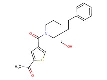 1-(4-{[3-(hydroxymethyl)-3-(2-phenylethyl)-1-piperidinyl]carbonyl}-2-thienyl)ethanone