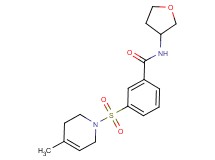 3-[(4-methyl-3,6-dihydropyridin-1(2H)-yl)sulfonyl]-N-(tetrahydrofuran-3-yl)benzamide