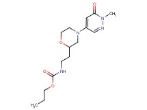 propyl {2-[4-(1-methyl-6-oxo-1,6-dihydro-4-pyridazinyl)-2-morpholinyl]ethyl}carbamate