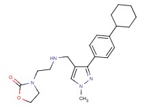 3-[2-({[3-(4-cyclohexylphenyl)-1-methyl-1H-pyrazol-4-yl]methyl}amino)ethyl]-1,3-oxazolidin-2-one